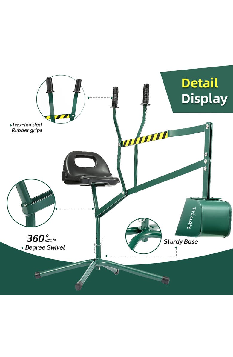 Trimate Sandbox Excavator Hunter Green Ages 3+, Alternate, color, Multicolored