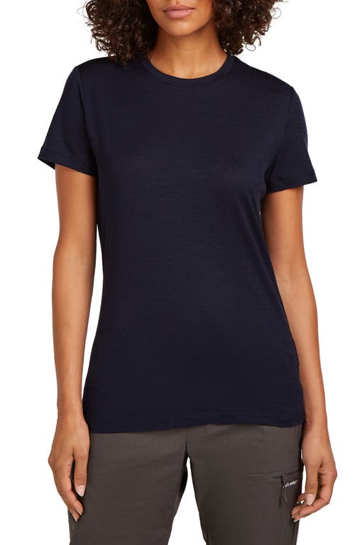 Icebreaker Tech Lite Iii Merino Wool Crewneck Shirt In Blue