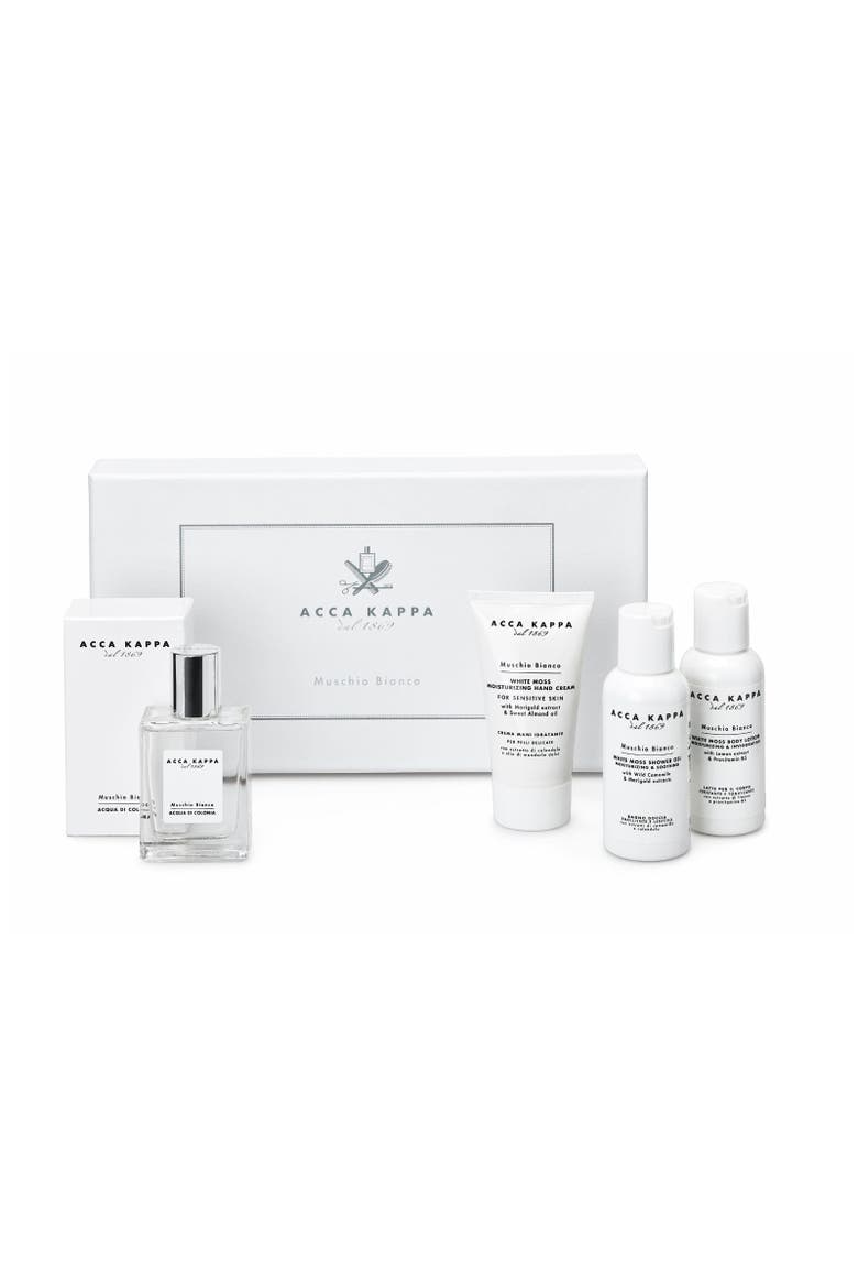 White Moss Eau De Cologne, Shower Gel, Body Lotion & Hand Cream Gift Set, Main, color, White