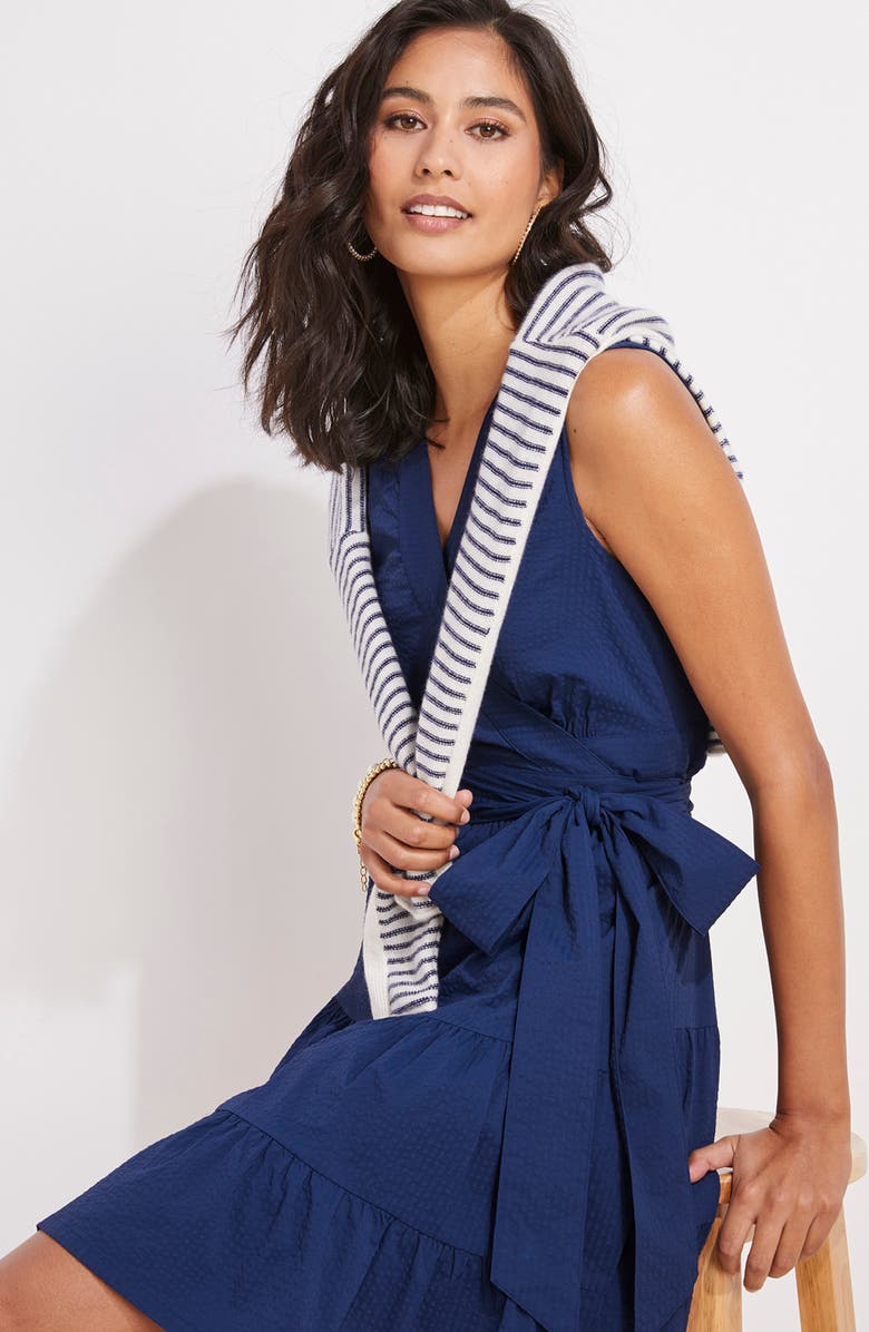 vineyard vines Harbor Wrap A-Line Dress, Alternate, color,