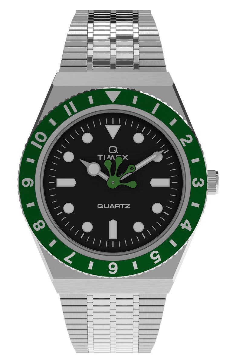 Timex<sup>®</sup> Q Timex Bracelet Watch, 38mm, Main, color, Silver