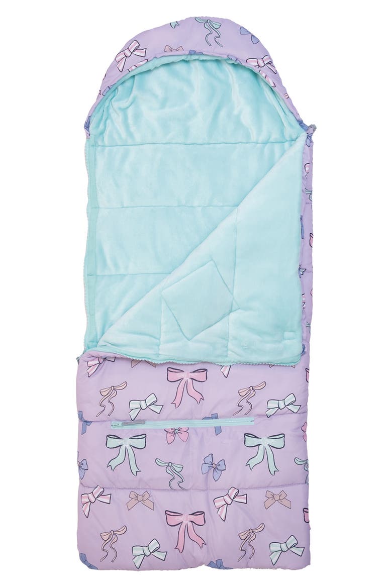 Kids' Sleep-n-Pack Sleeping Bag Backpack, Alternate, color, LILAC MULTI