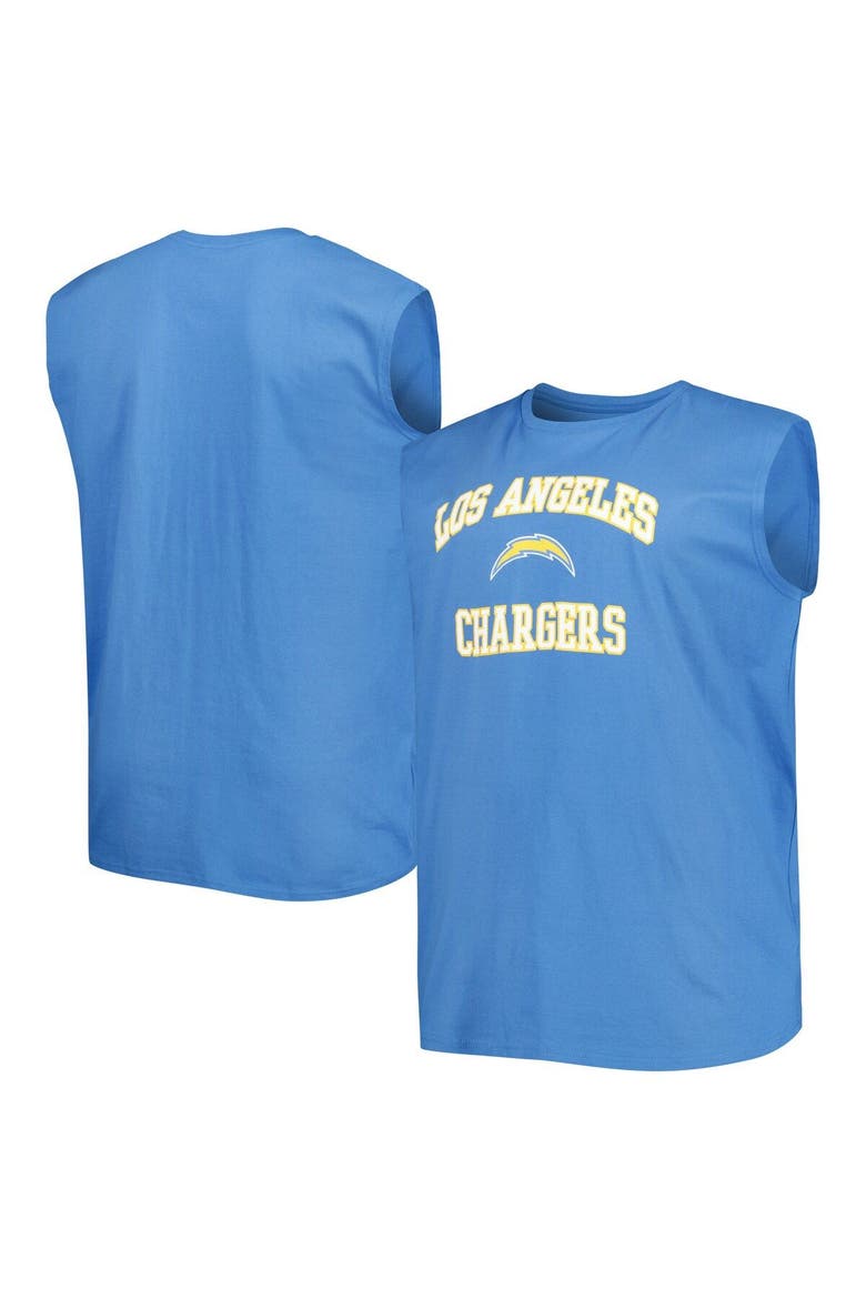 Men's Powder Blue Los Angeles Chargers Big & Tall Muscle Tank Top, Main, color, Powder Blue