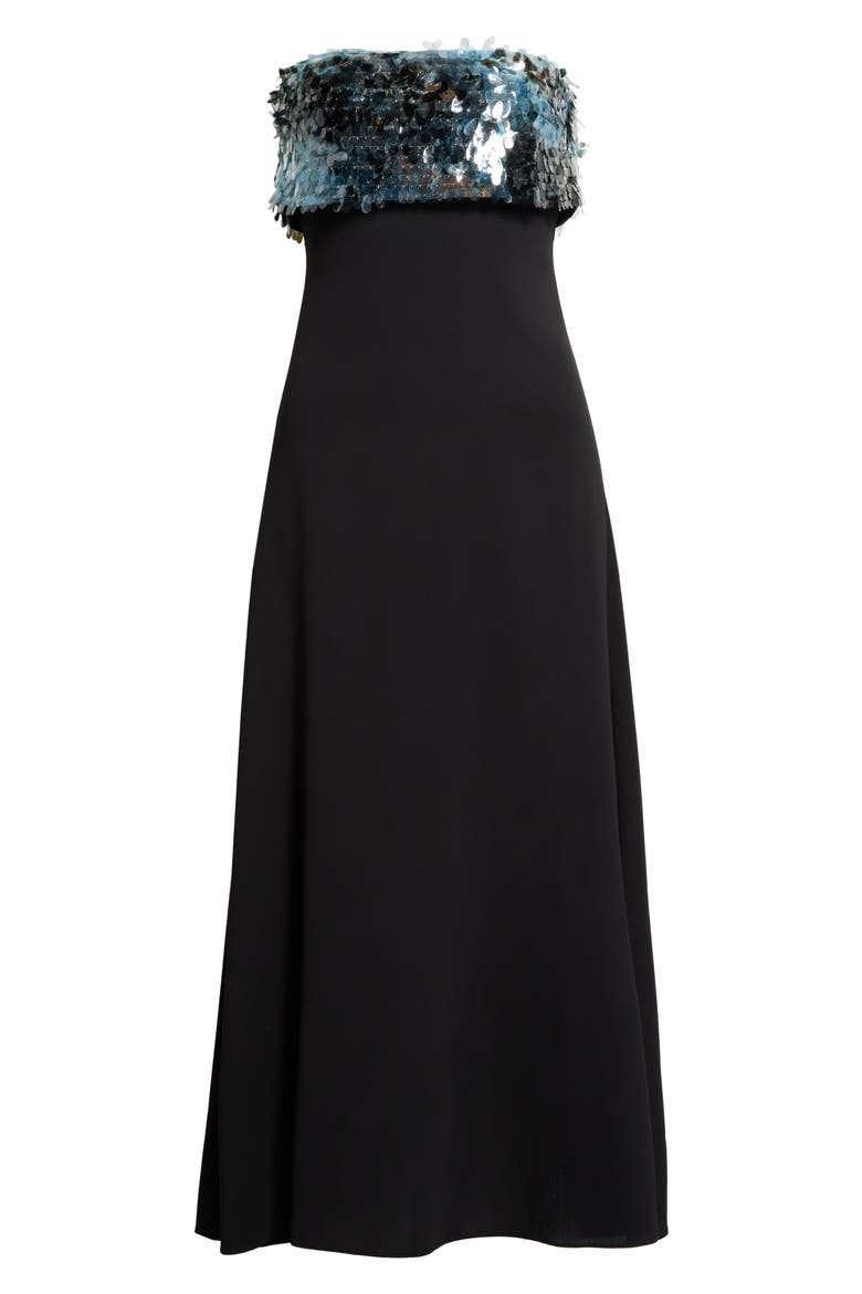 Phoenix Paillette Trim Cocktail Dress, Main, color, BLACK/NIGHT SPARK