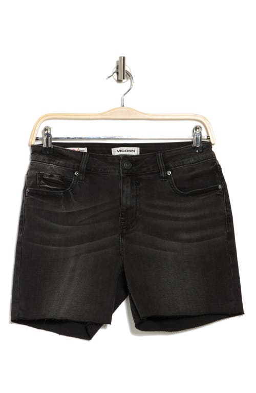 Vigoss Cut Off Bermuda Shorts In Washed Black