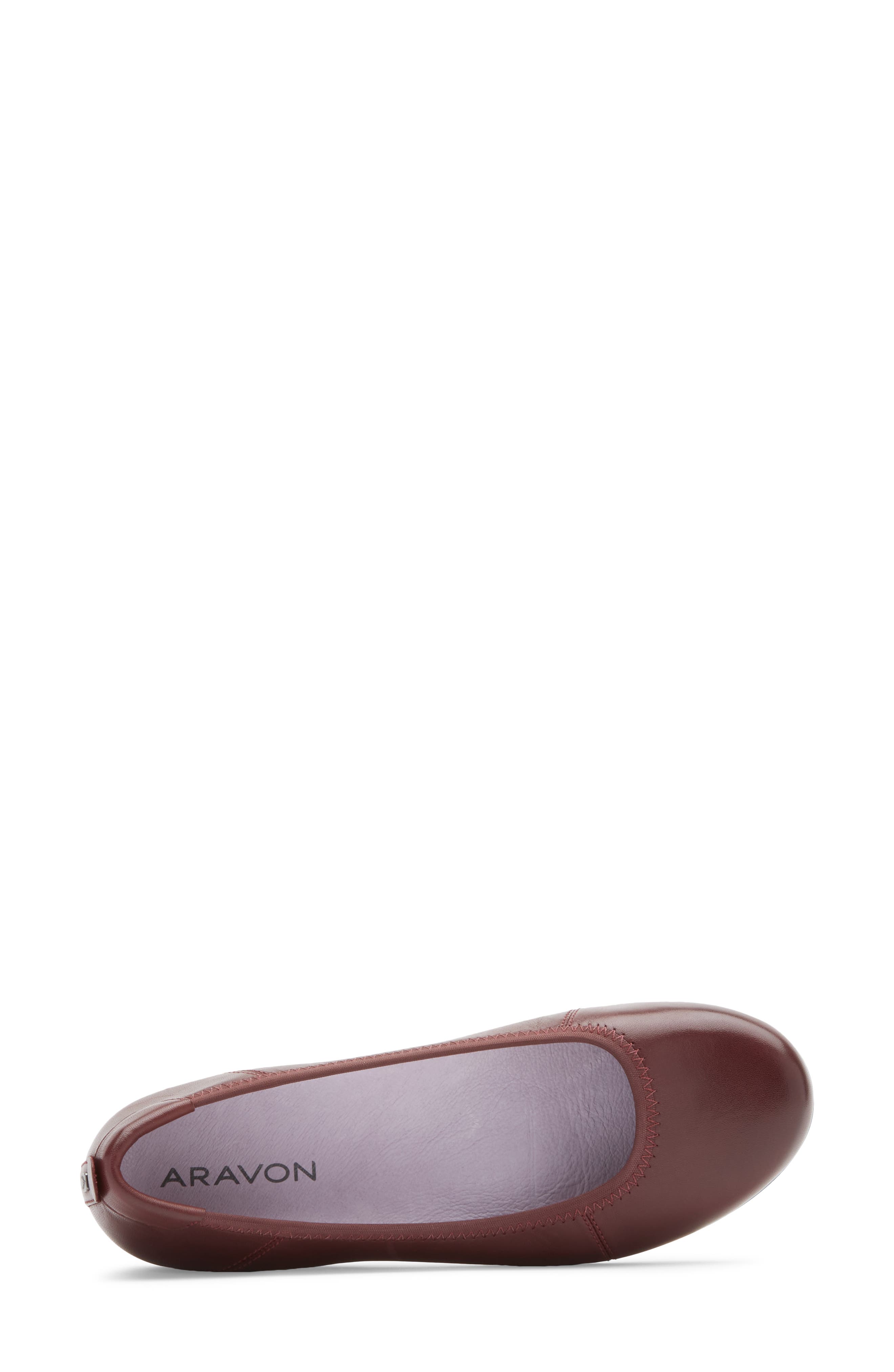 Abbey Ballet Flat, Alternate, color, MERLOT LEATHER