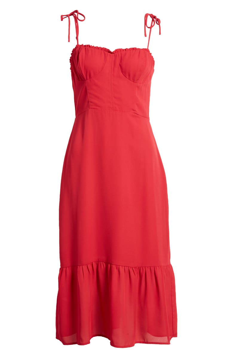 Socialite Corset Ruffle Dress, Alternate, color, 