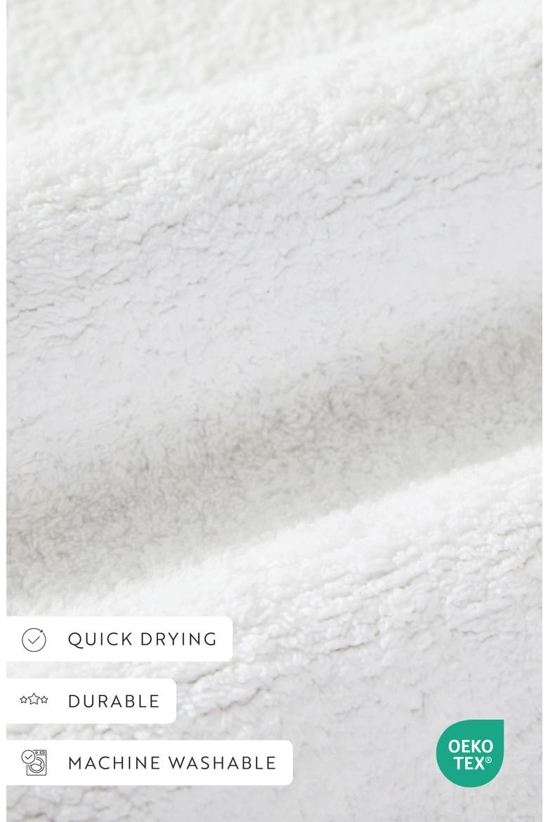 Reversible Cotton Bath Mat, Alternate, color, WHITE