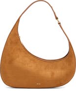 JW PEI Harlee Croc Embossed Faux Suede Shoulder Bag