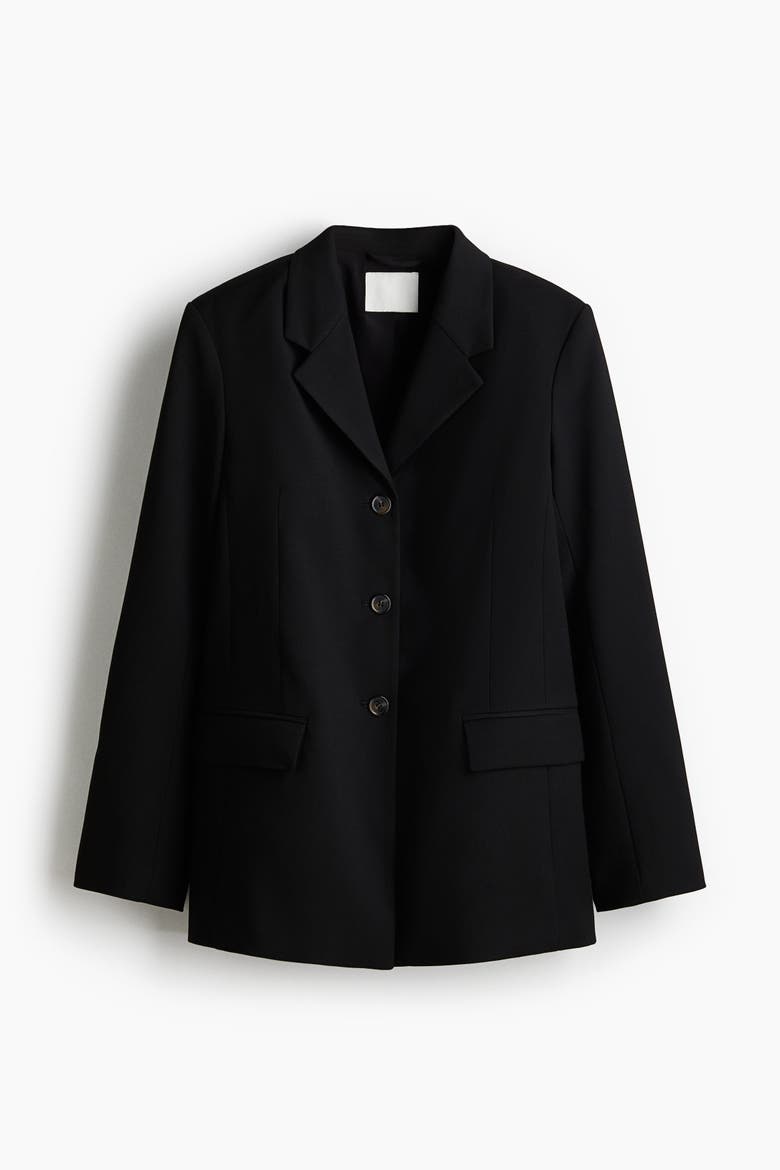 Single-breasted Blazer, Alternate, color, Black