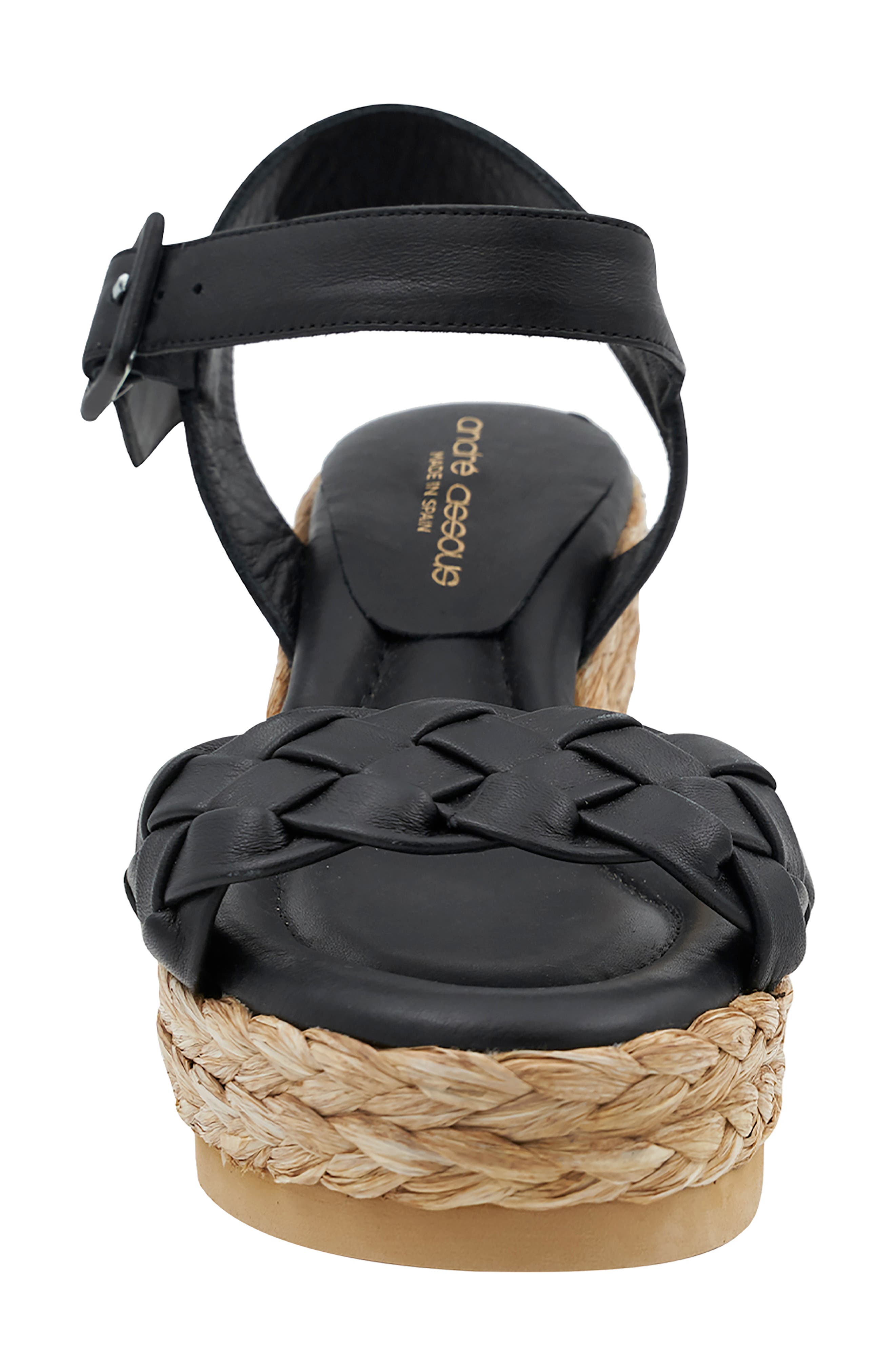 André Assous Cecilia Wedge Platform Sandal, Alternate, color, Black
