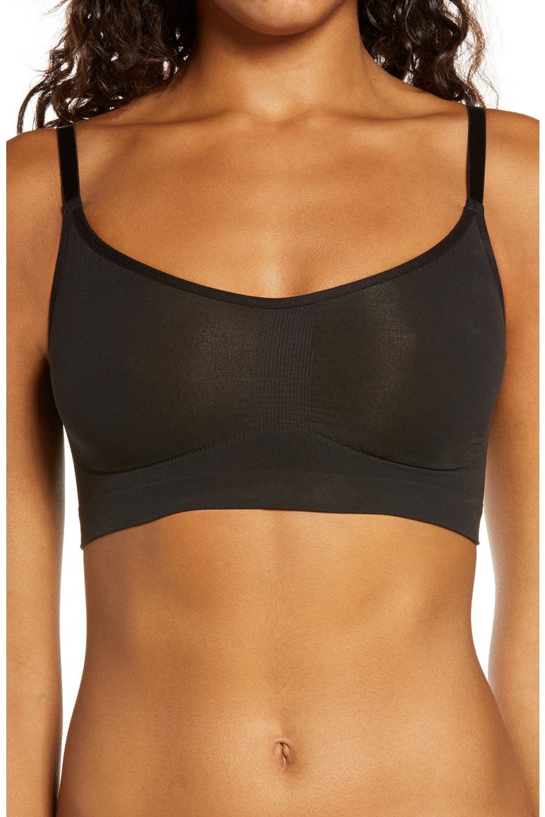 Seamless Sculpt Bralette, Main, color, ONYX