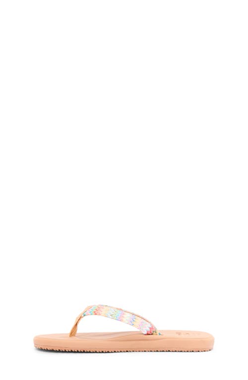 Billabong Kids' Kiana Recovery Flip Flop In White Multi