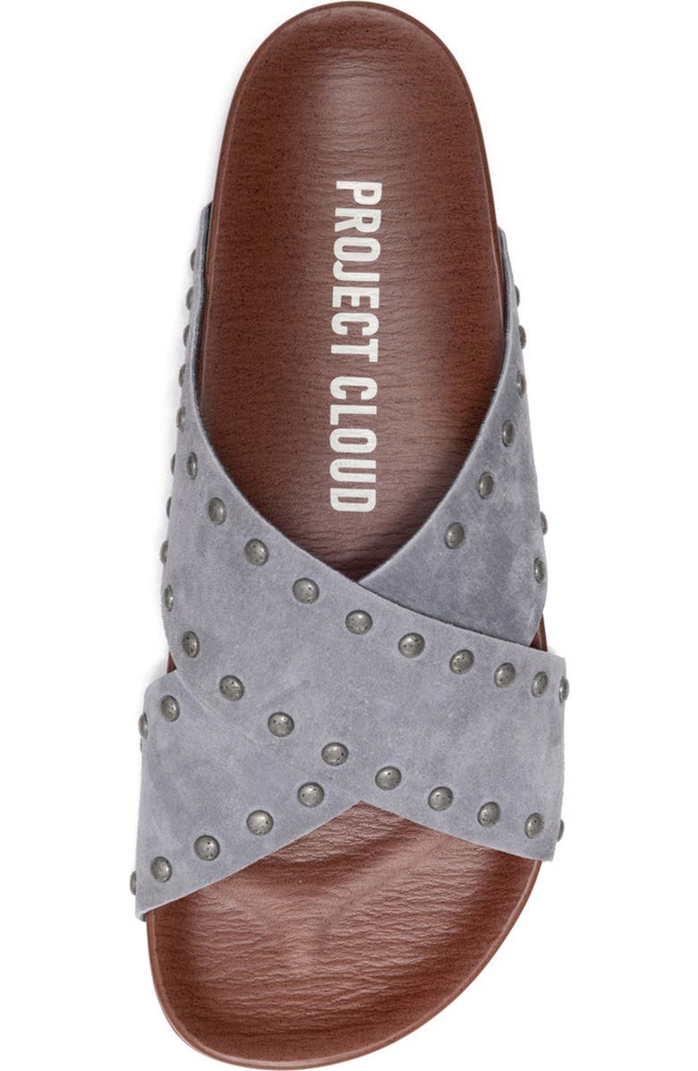 Project Cloud Brink Studded Slide Sandal, Alternate, color, Ash Nubuck