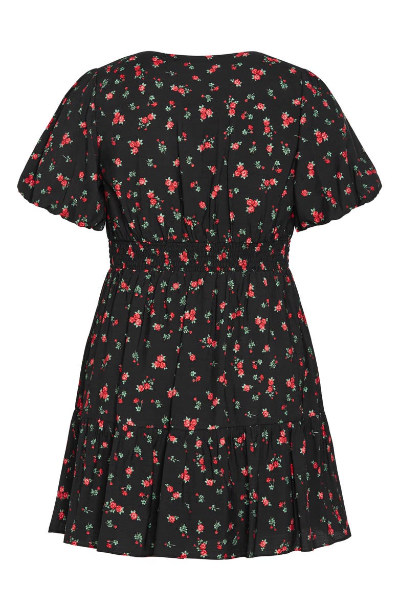 City Chic Daphne Floral Dress, Alternate, color, Ditsy Daydream