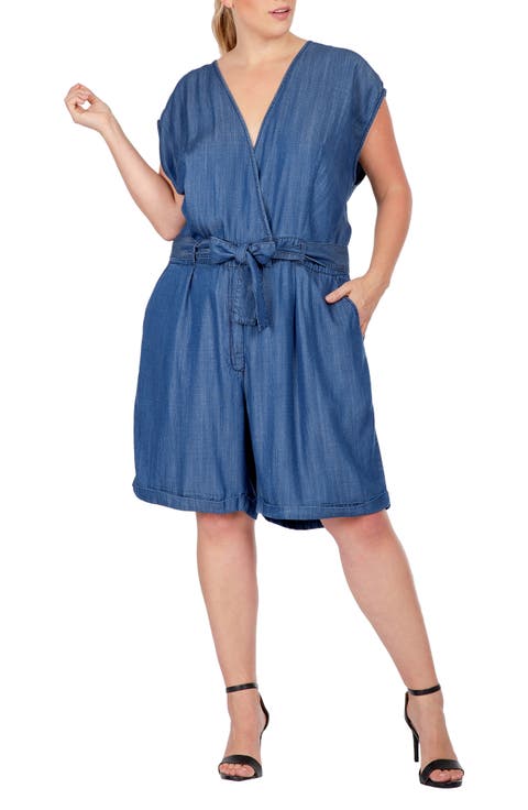 V-Neck Romper (Plus)