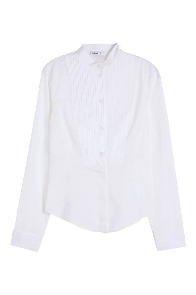 Tux Cotton Poplin Button-Up Shirt, Alternate, color, BLANC