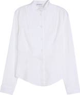 Alaïa Tux Cotton Poplin Button-Up Shirt