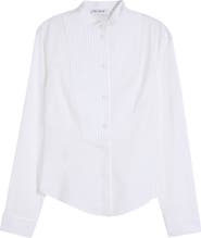 Alaïa Tux Cotton Poplin Button-Up Shirt