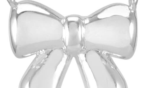 Estella Bartlett Faux Pearl & Bow Necklace In Metallic