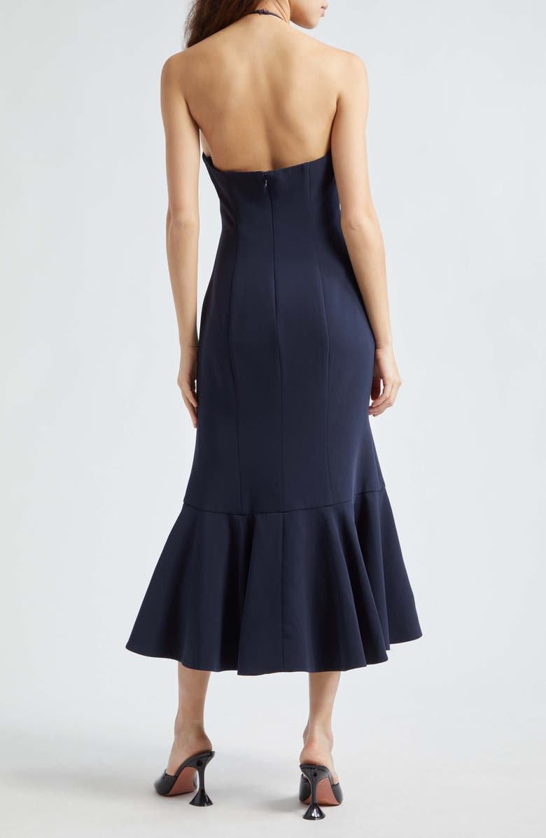 Cinq à Sept Jennie Rosette Detail Crepe Midi Dress, Alternate, color, 