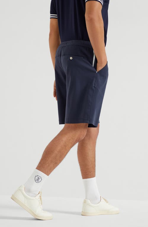 Brunello Cucinelli Cotton Tennis Shorts In Blue