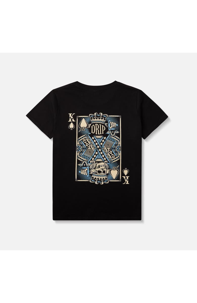 The Drip Shop King Of Aces Graphic Tee - Big Kid, Alternate, color, Black