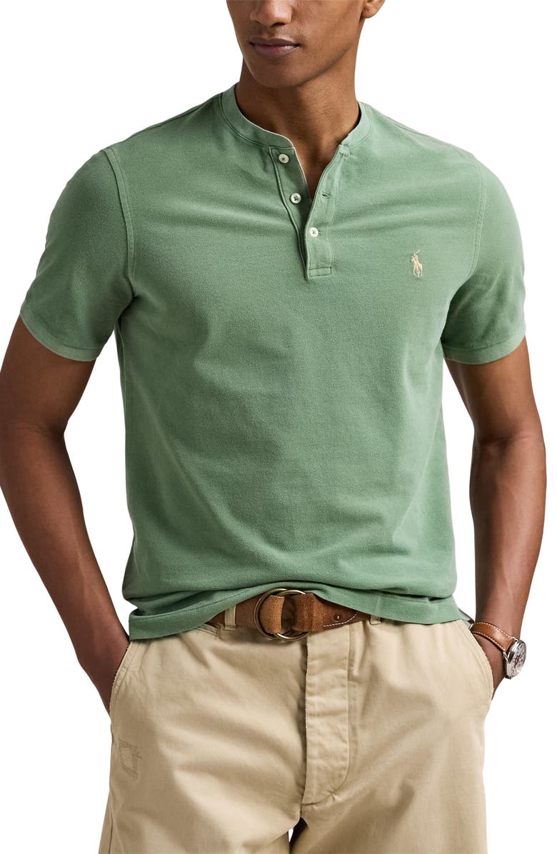 Polo Ralph Lauren Featherweight Cotton Piqué Henley, Main, color, 