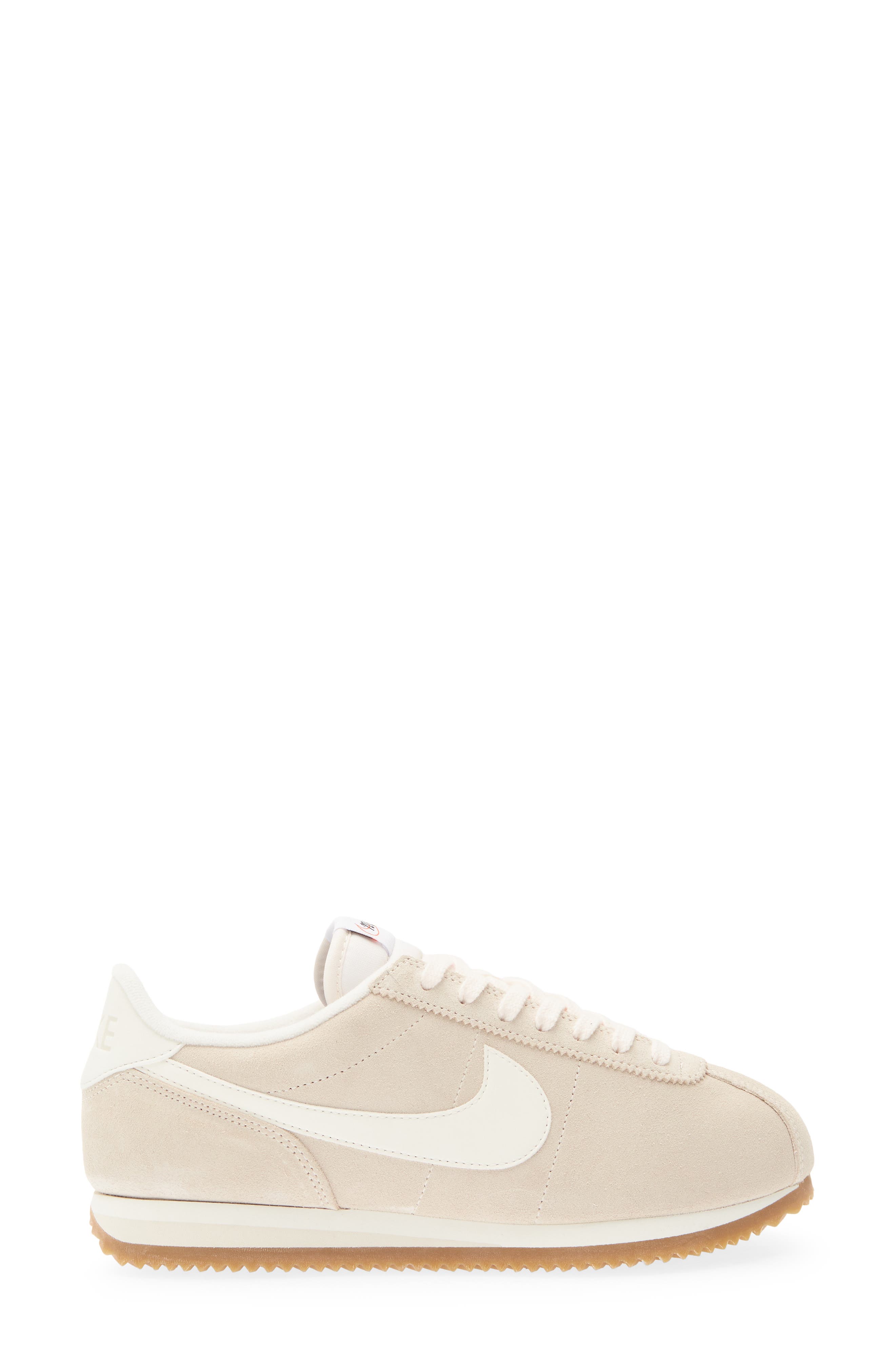 Cortez Suede Sneaker, Alternate, color, CHALK/ SAIL-LIGHT BROWN