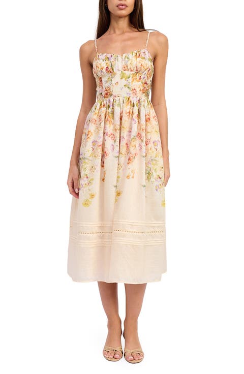 Kacey Floral Fit & Flare Midi Dress