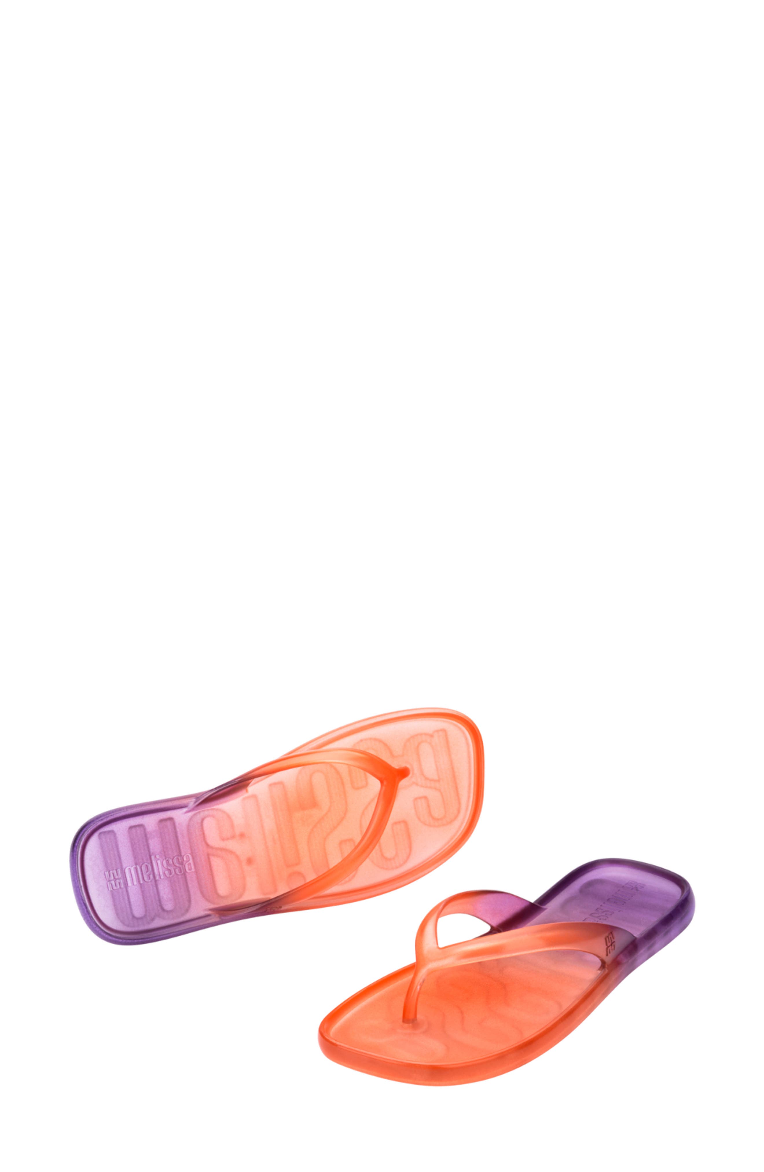 Ombré Flip Flop, Alternate, color, ORANGE/PURPLE