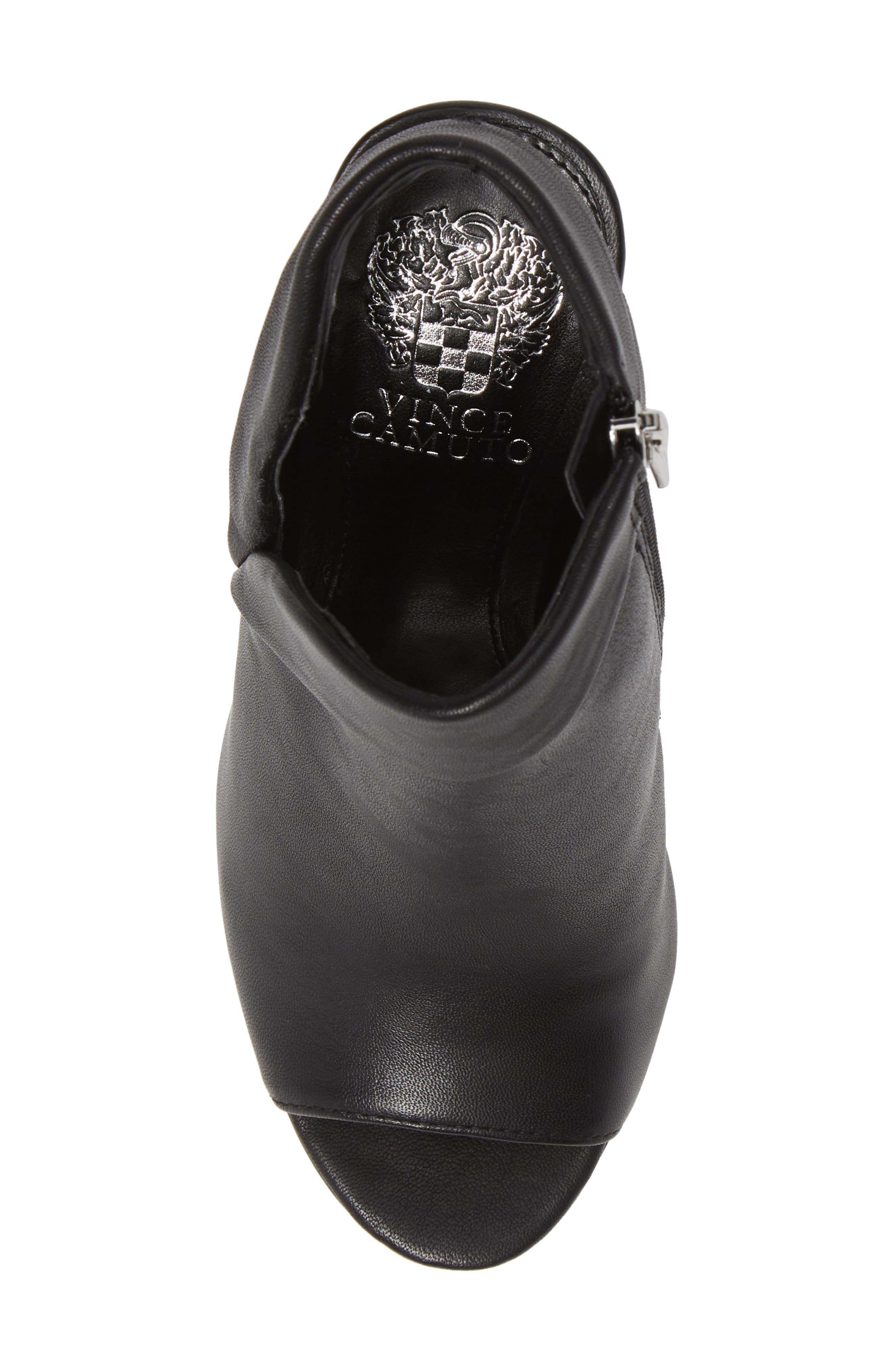 Cholia Asymmetrical Sandal Bootie, Alternate, color, BLACK LEATHER
