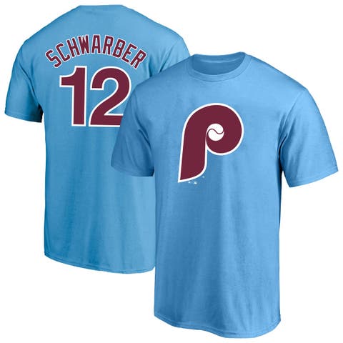 Men's Fanatics Kyle Schwarber Light Blue Philadelphia Phillies Big & Tall Name & Number T-Shirt