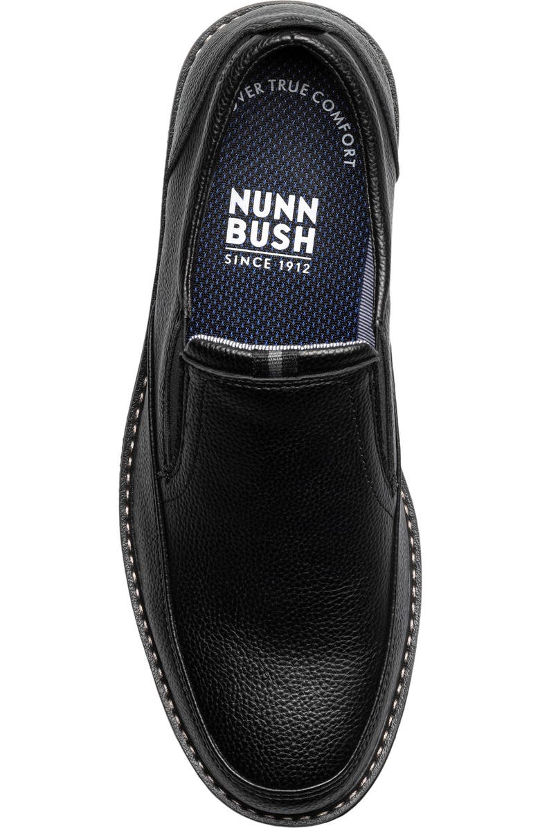NUNN BUSH Ashton Moc Toe Slip-On Loafer, Alternate, color, Black Tumble