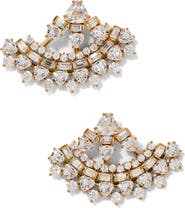 Nadri Luxor Fan Crystal Jacket Earrings