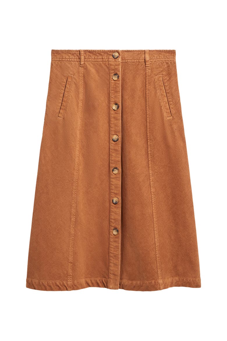Tiphaine Button Front Midi Skirt, Alternate, color, Caramel