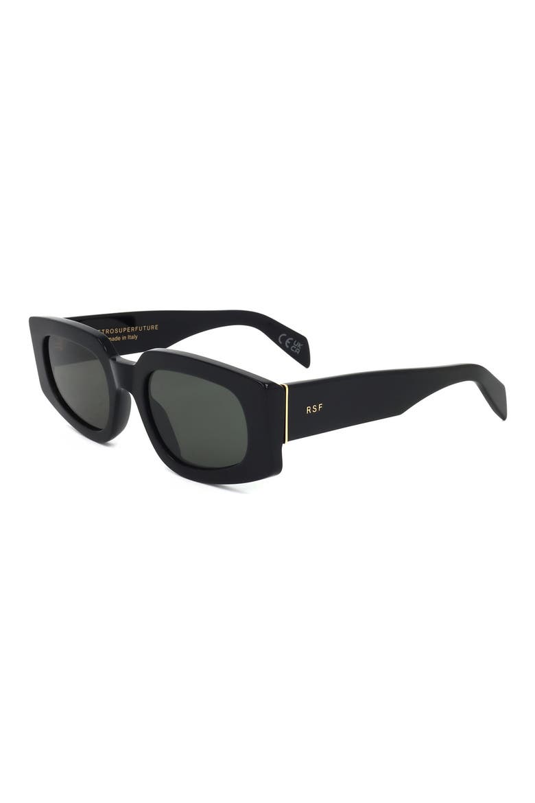 53mm Square Sunglasses, Alternate, color, BLACK