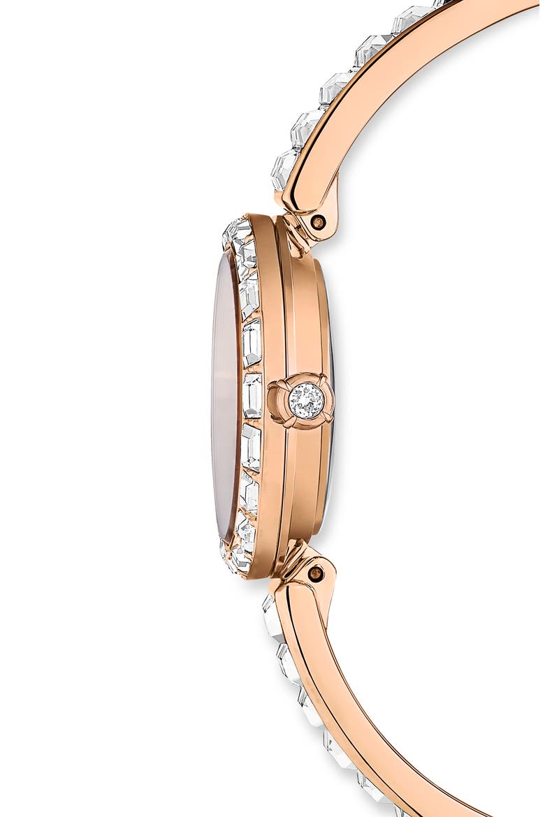 Matrix Bracelet Watch, 25mm, Alternate, color, WHITE/ROSE GOLD
