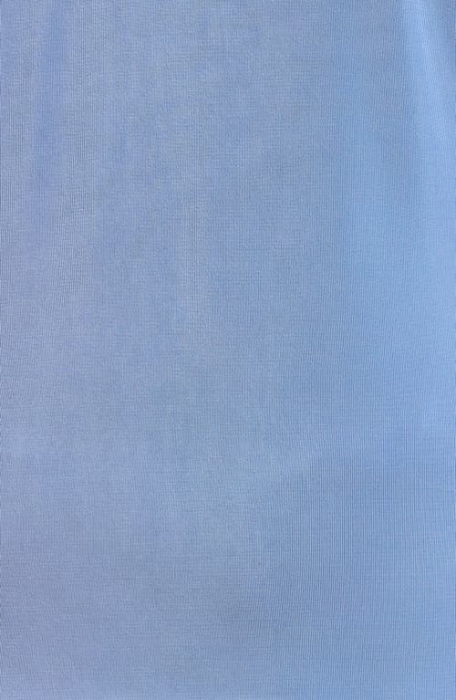 Vikki Vi Stretch Knit Open Front Jacket In Powder Blue