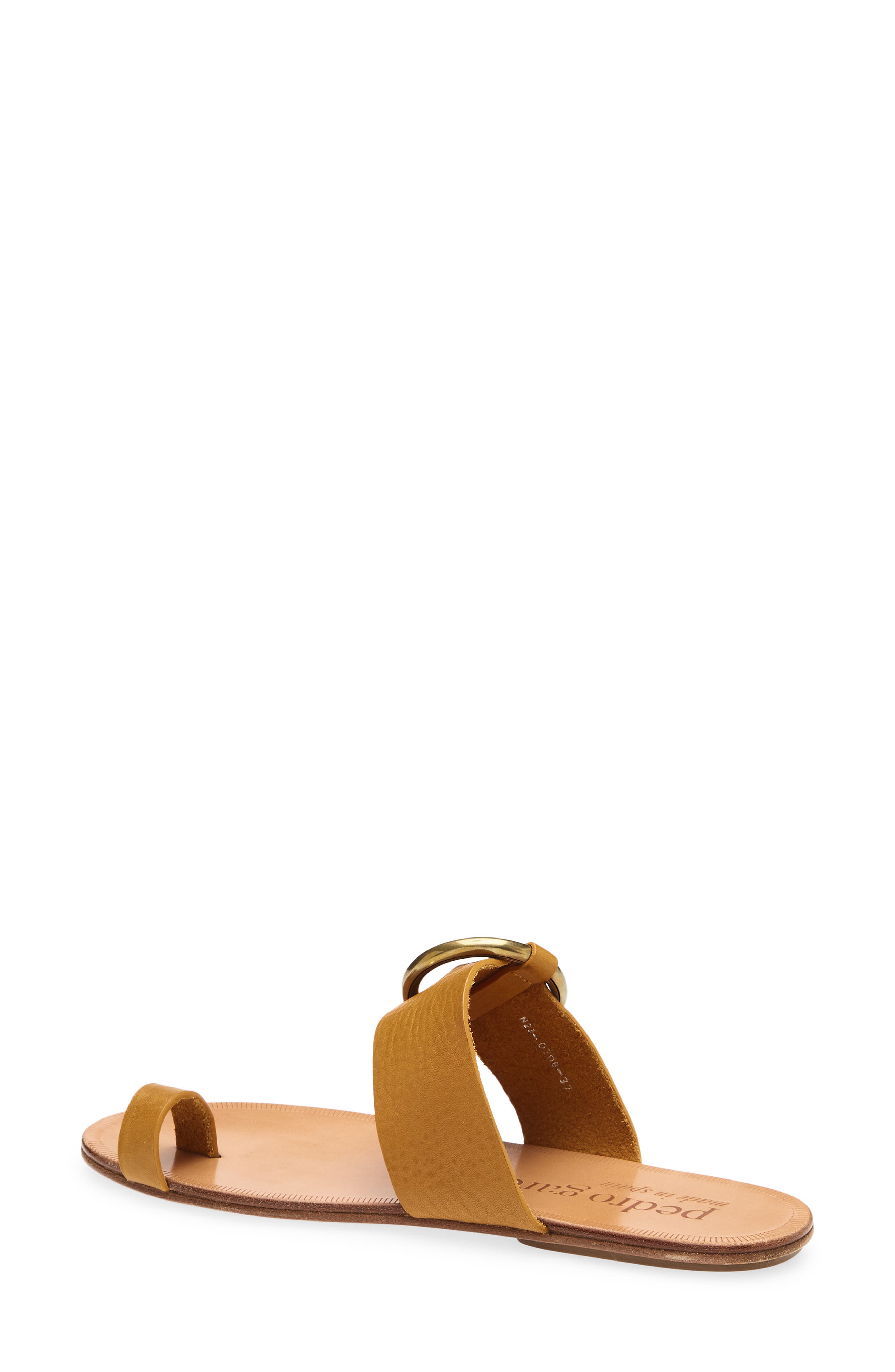 Pedro Garcia Pema Flat Slide Sandal, Alternate, color, Honey Vacchetta