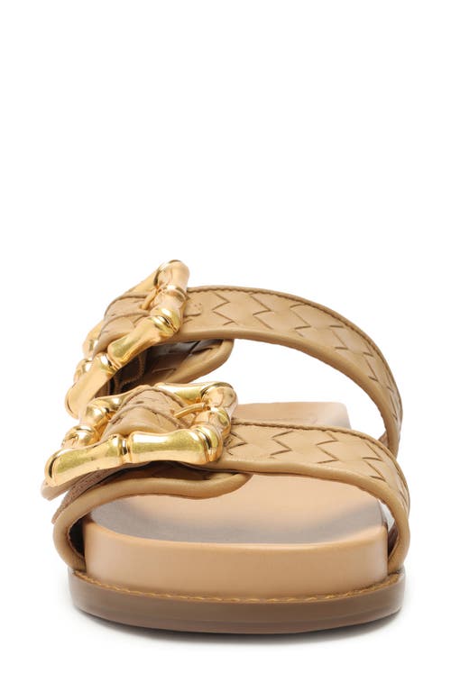Schutz Enola Dual-buckle Easy Slide Sandals In Nude