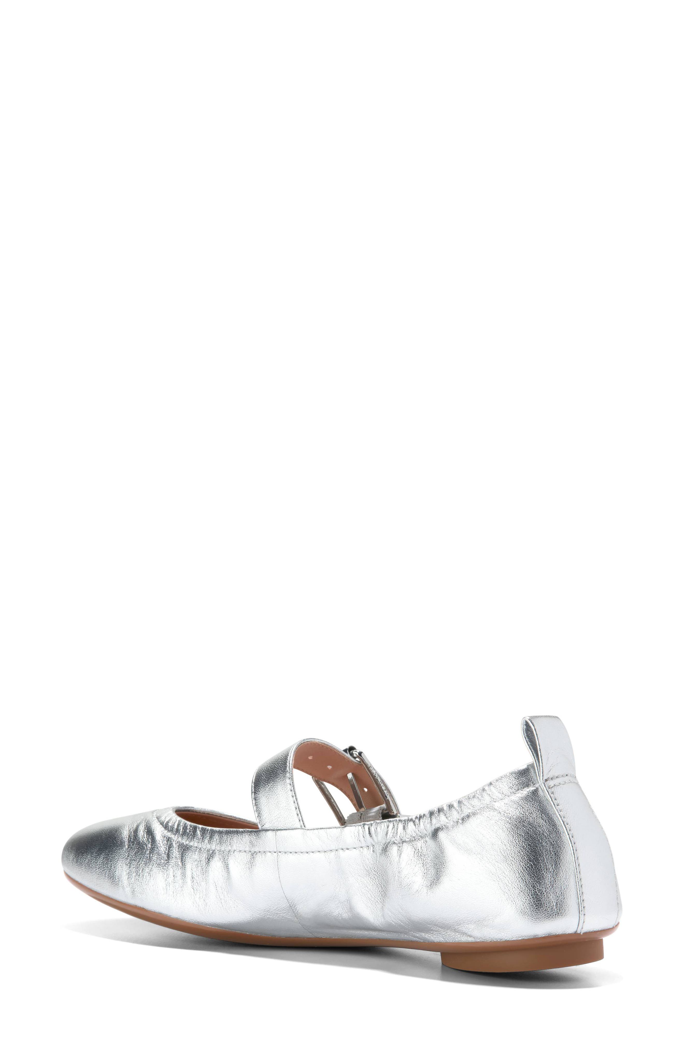 Graclyn Mary Jane Ballet Flat, Alternate, color, SILVER LEATHER
