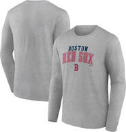 FANATICS Men's Fanatics Heather Gray Boston Red Sox Iconic Long Sleeve T-Shirt