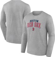 FANATICS Men's Fanatics Heather Gray Boston Red Sox Iconic Long Sleeve T-Shirt
