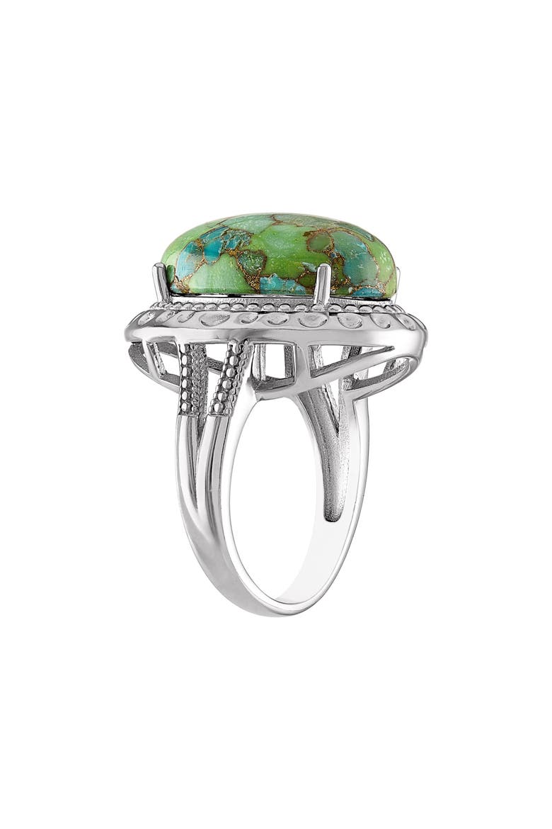 Sterling Silver Turquoise Ring, Alternate, color, GREEN/ SILVER
