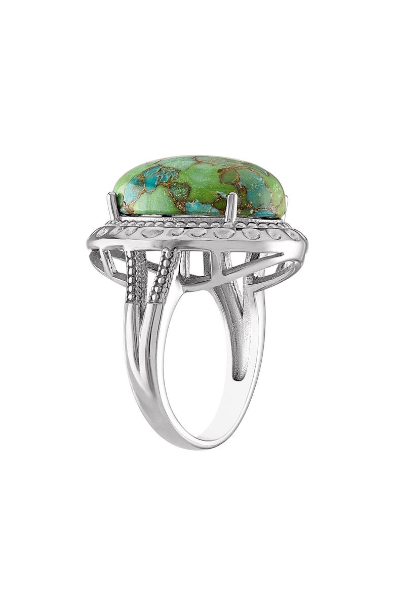 FZN Sterling Silver Turquoise Ring, Alternate, color, Green/ Silver