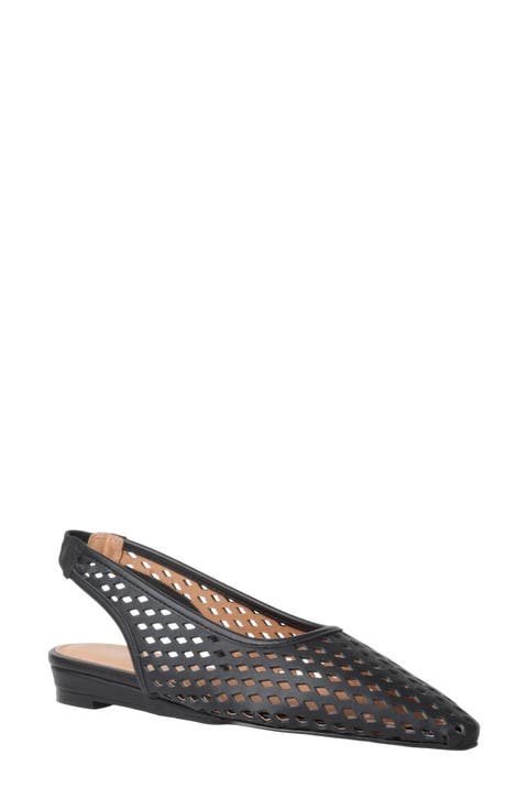 Brielle Slingback Snip Toe Wedge Pump (Women)