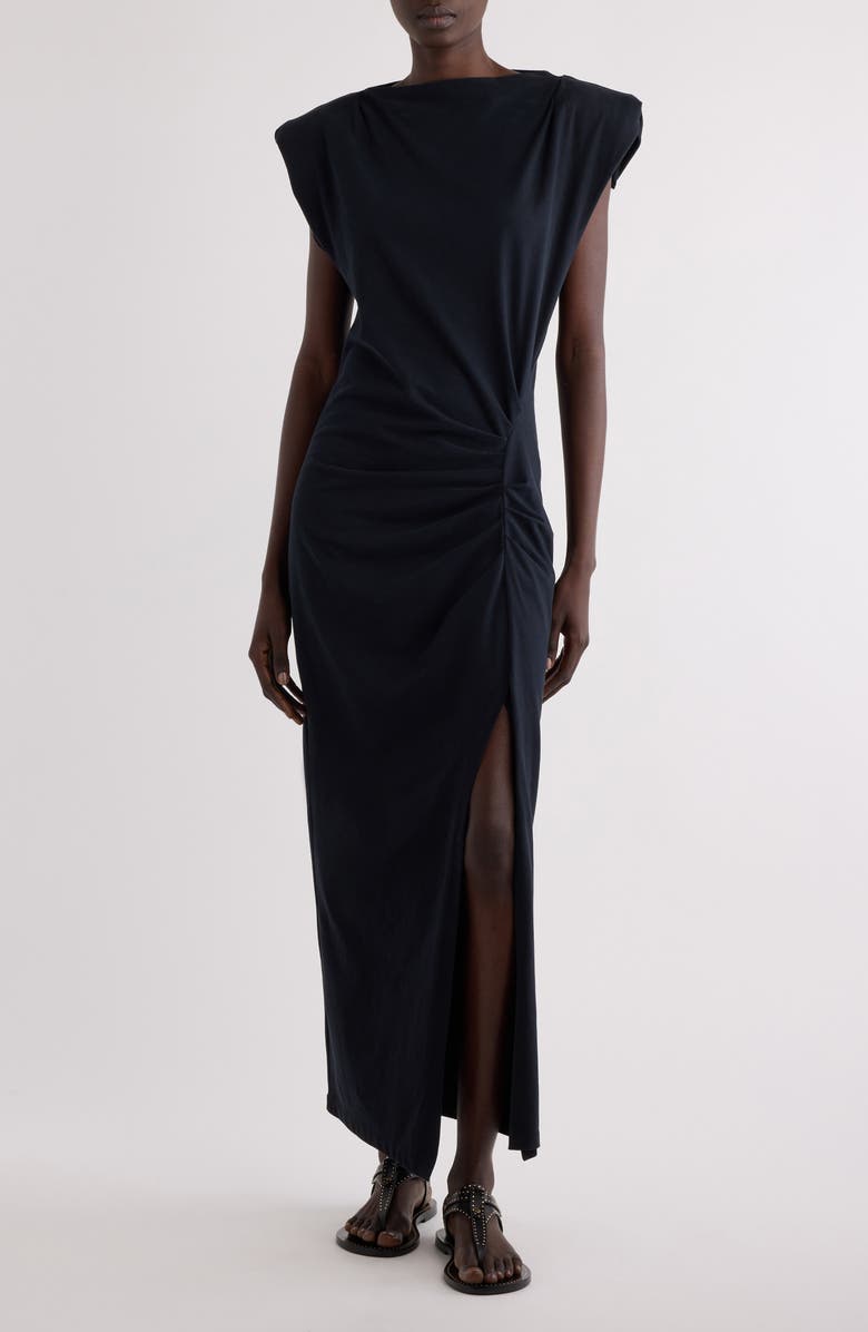 Isabel Marant Nadela Jersey Midi Dress, Main, color, Black