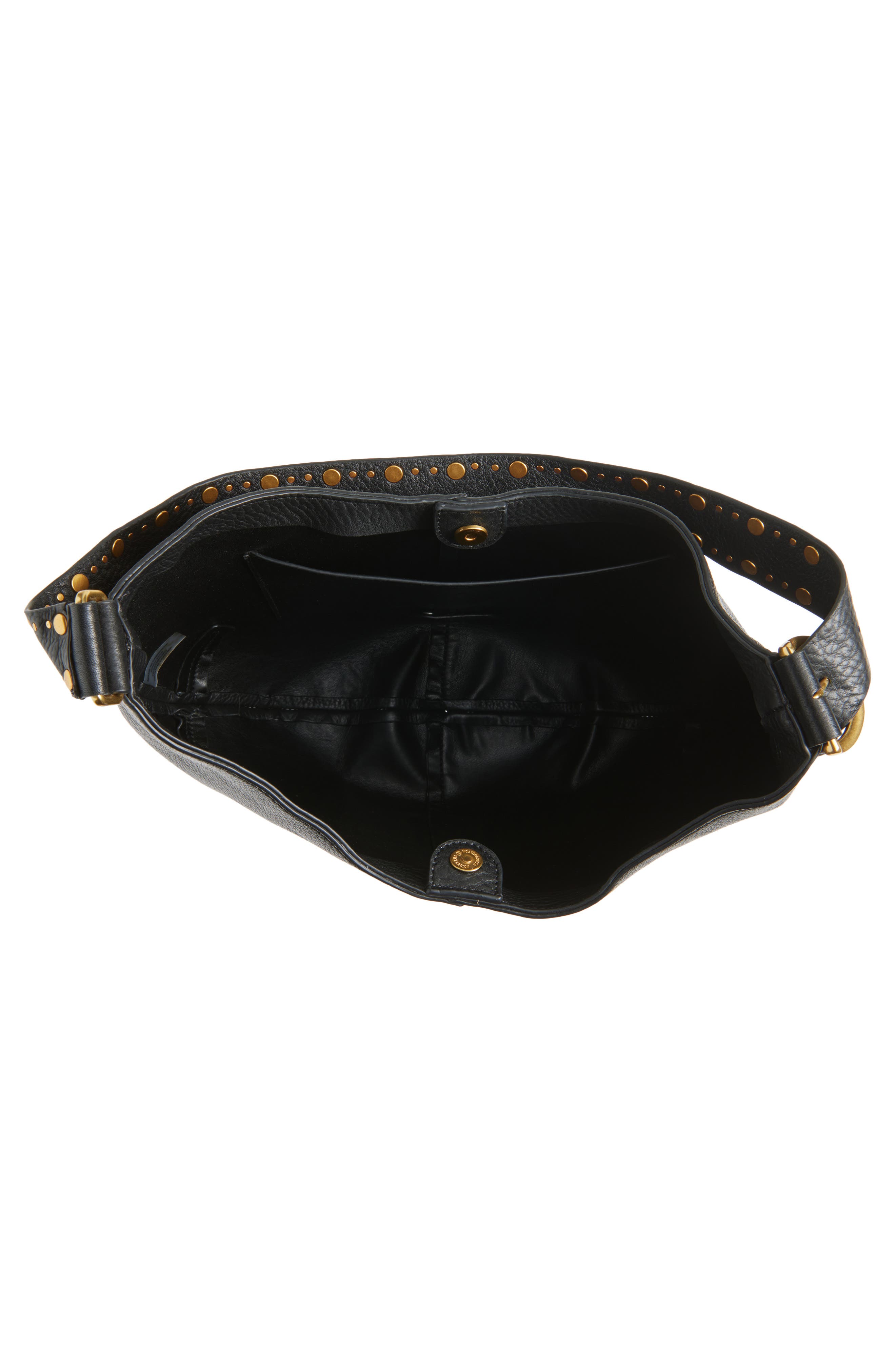 Rebecca Minkoff Naomi Leather Hobo Bag, Alternate, color, Black