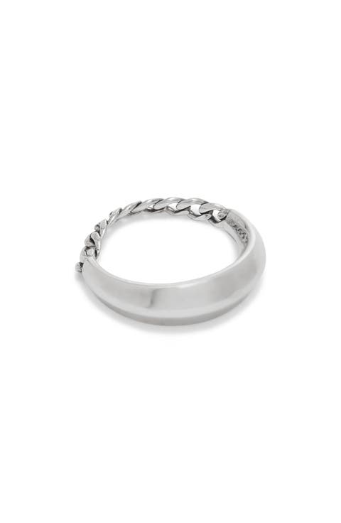 Men's Sterling Silver Chain Ring